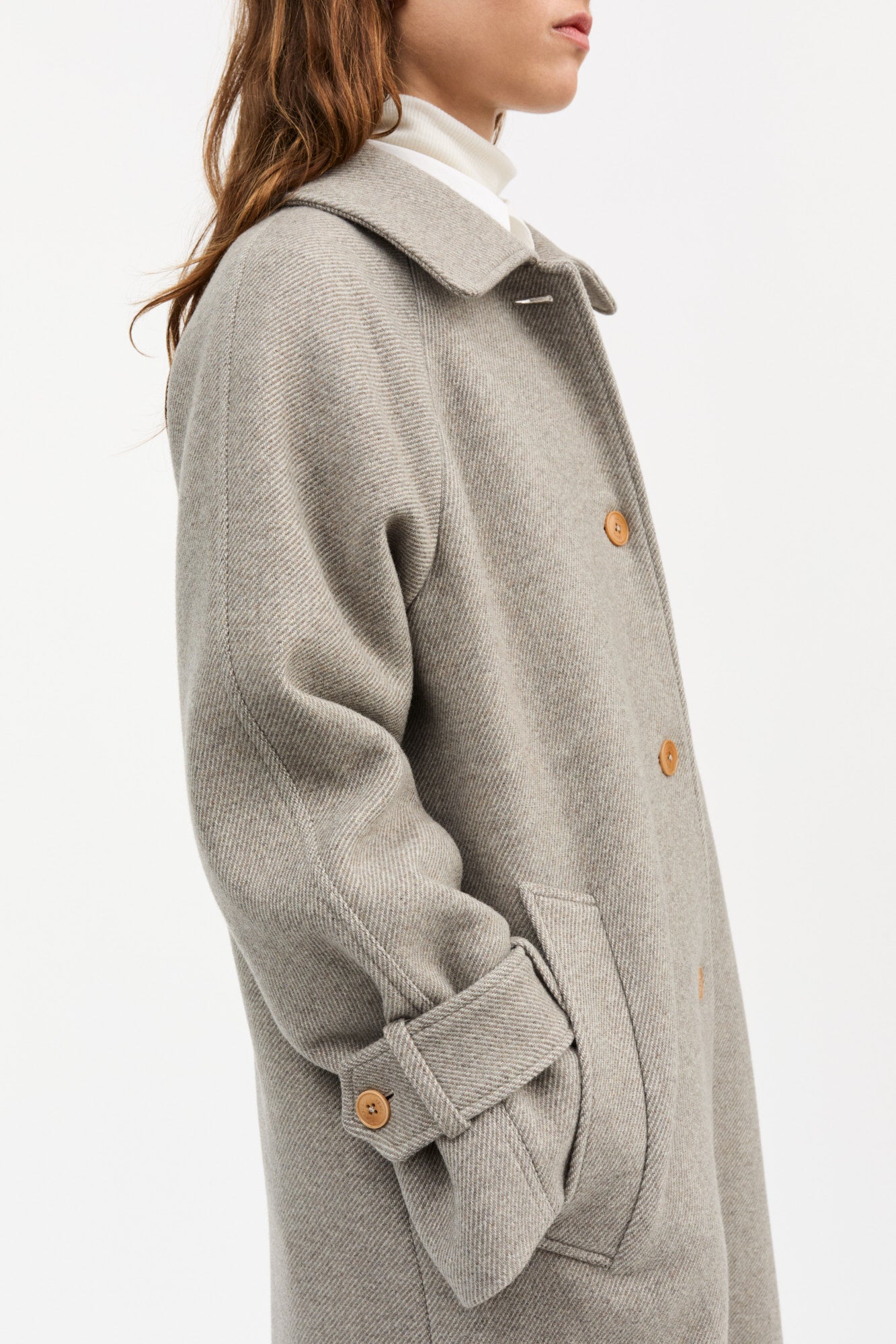 Skall Studio Macy coat Coat Warm grey twill